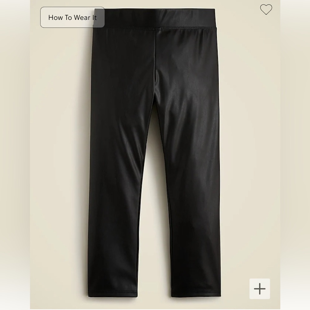 Crewcuts Girls' faux-leather leggings